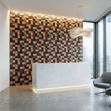 Holz Wandverkleidung Bold Pine Mosaik-Look 3D | 30×30 cm