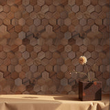 Holz Mosaikpaneele  | Walnuss Velvet | 31×30 cm | Holzfliese