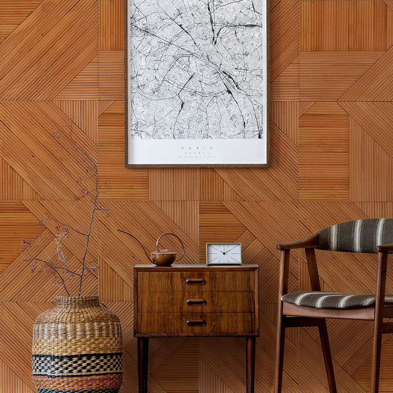 Holz Mosaikpaneele | Xilan XL | 40×40 cm | Holzfliese