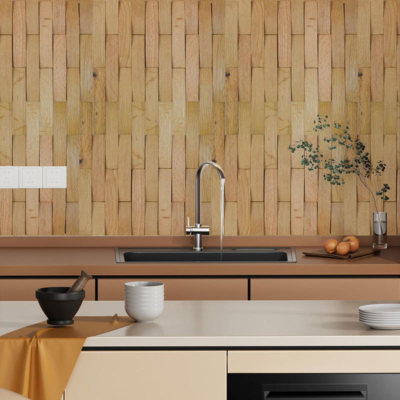 Holz Mosaikpaneele | Eiche Hell | 30×30 cm | Holzfliese