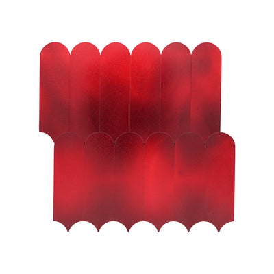 Selbstklebende Mosaikfliesen Metall | Bogen Rot | 28,8×29,8 cm | Küche, Bad & WC