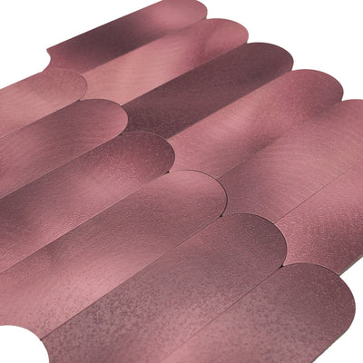Selbstklebende Mosaikfliesen Metall | Bogen Rosa | 28,8×29,8 cm | Küche, Bad & WC