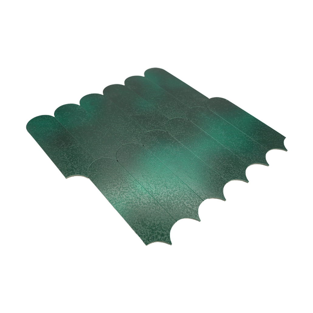 Selbstklebende Mosaikfliesen Metall | Bogen Dunkelgrün | 28,8×29,8 cm | Küche, Bad & WC