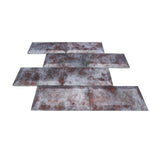 Selbstklebende Mosaikfliesen Metall | Metro 3D Grau | 30,5×30,5 cm | Küche, Bad & WC