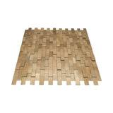 Selbstklebende Mosaikpaneele | Riemchen 3D Gold | 30×29,8 cm | Metall