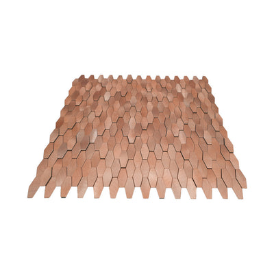 Selbstklebende Mosaikfliesen Metall | Picket 3D Lachs | 31×30 cm | Küche, Bad & WC