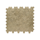Selbstklebende Mosaikfliesen Metall | Trifold 3D Gold | 30,3×28 cm | Küche, Bad & WC