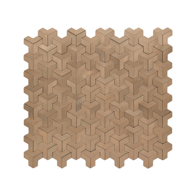 Selbstklebende Mosaikfliesen Metall | Trifold 3D Natur | 30,3×28 cm | Küche, Bad & WC