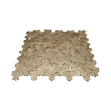Selbstklebende Mosaikfliesen Metall | Trifold 3D Gold | 30,3×28 cm | Küche, Bad & WC