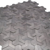 Selbstklebende Mosaikfliesen Metall | Trifold 3D Anthrazit | 30,3×28 cm | Küche, Bad & WC