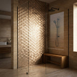 Selbstklebende Mosaikfliesen Metall | Trifold 3D Natur | 30,3×28 cm | Küche, Bad & WC
