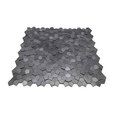 Selbstklebende Mosaikfliesen Metall | Pentagon 3D Anthrazit | 28,2×28,2 cm | Küche, Bad & WC