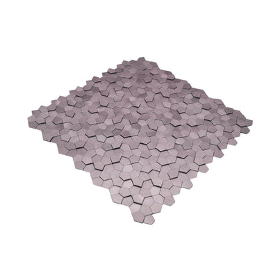 Selbstklebende Mosaikfliesen Metall | Pentagon 3D Rosa | 28,2×28,2 cm | Küche, Bad & WC