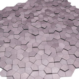 Selbstklebende Mosaikfliesen Metall | Pentagon 3D Rosa | 28,2×28,2 cm | Küche, Bad & WC