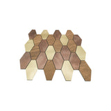 Selbstklebende Mosaikpaneele | Picket Braun | 30×30 cm | Metall