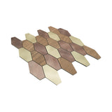Selbstklebende Mosaikpaneele | Picket Braun | 30×30 cm | Metall