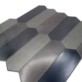 Selbstklebende Mosaikfliesen Metall | Picket Blau | 28,2×27,3 cm | Küche, Bad & WC
