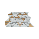 Selbstklebende Mosaikpaneele | Dreieck Gold | 28,7×33,1 cm | Metall
