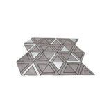 Selbstklebende Mosaikpaneele | Dreieck Grau | 28,7×33,1 cm | Metall