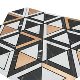 Selbstklebende Mosaikpaneele | Dreieck Schwarz | 28,7×33,1 cm | Metall