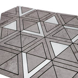 Selbstklebende Mosaikpaneele | Dreieck Grau | 28,7×33,1 cm | Metall