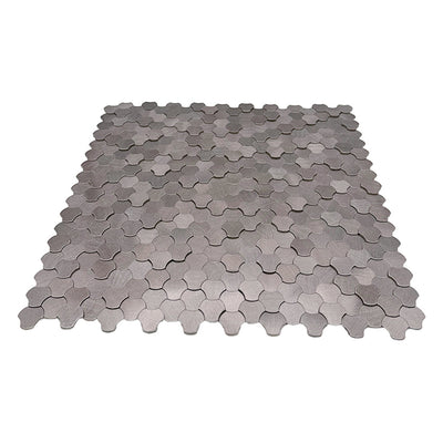 Selbstklebende Mosaikfliesen Metall | Dreipass 3D Anthrazit | 30,5×29,6 cm | Küche, Bad & WC