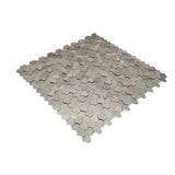 Selbstklebende Mosaikpaneele | Dreipass 3D Silber | 30,5×29,6 cm | Metall