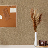 Selbstklebende Mosaikfliesen Metall | Dreipass 3D Champagner | 30,5×29,6 cm | Küche, Bad & WC