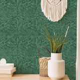 Selbstklebende Mosaikpaneele | Dreipass 3D Dunkelgrün | 30,5×29,6 cm | Metall