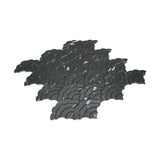 Selbstklebende Mosaikfliesen Metall | Fächer Schwarz | 26,8×28,1 cm | Küche, Bad & WC