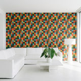 Holz Wandverkleidung Dark Pine Mosaik-Look 3D | 30×30 cm