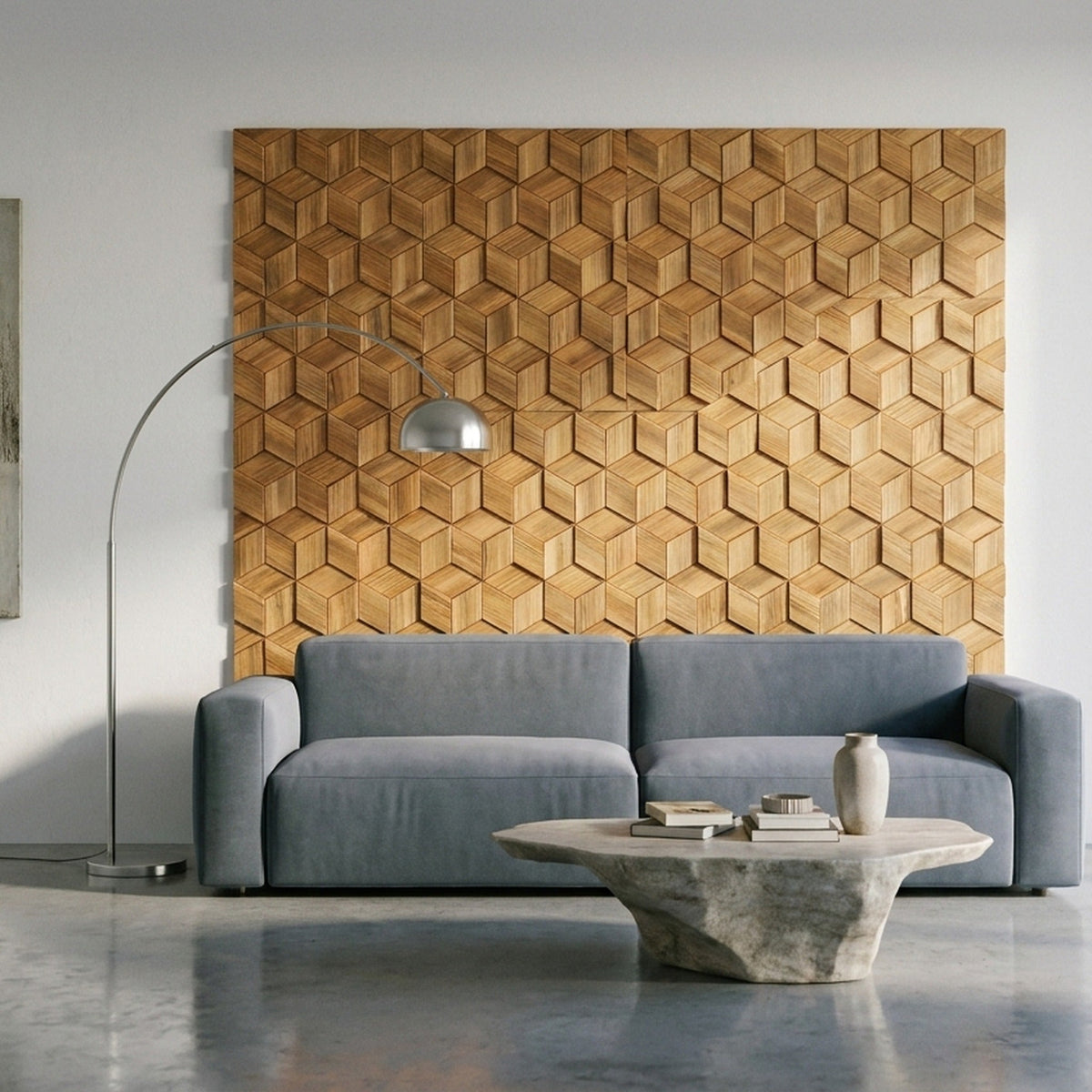 Holz Wandverkleidung Fresh Pine Mosaik-Look 3D | 30×35 cm