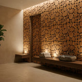Holz Wandverkleidung Lychee Mosaik-Look 3D | 30×30 cm