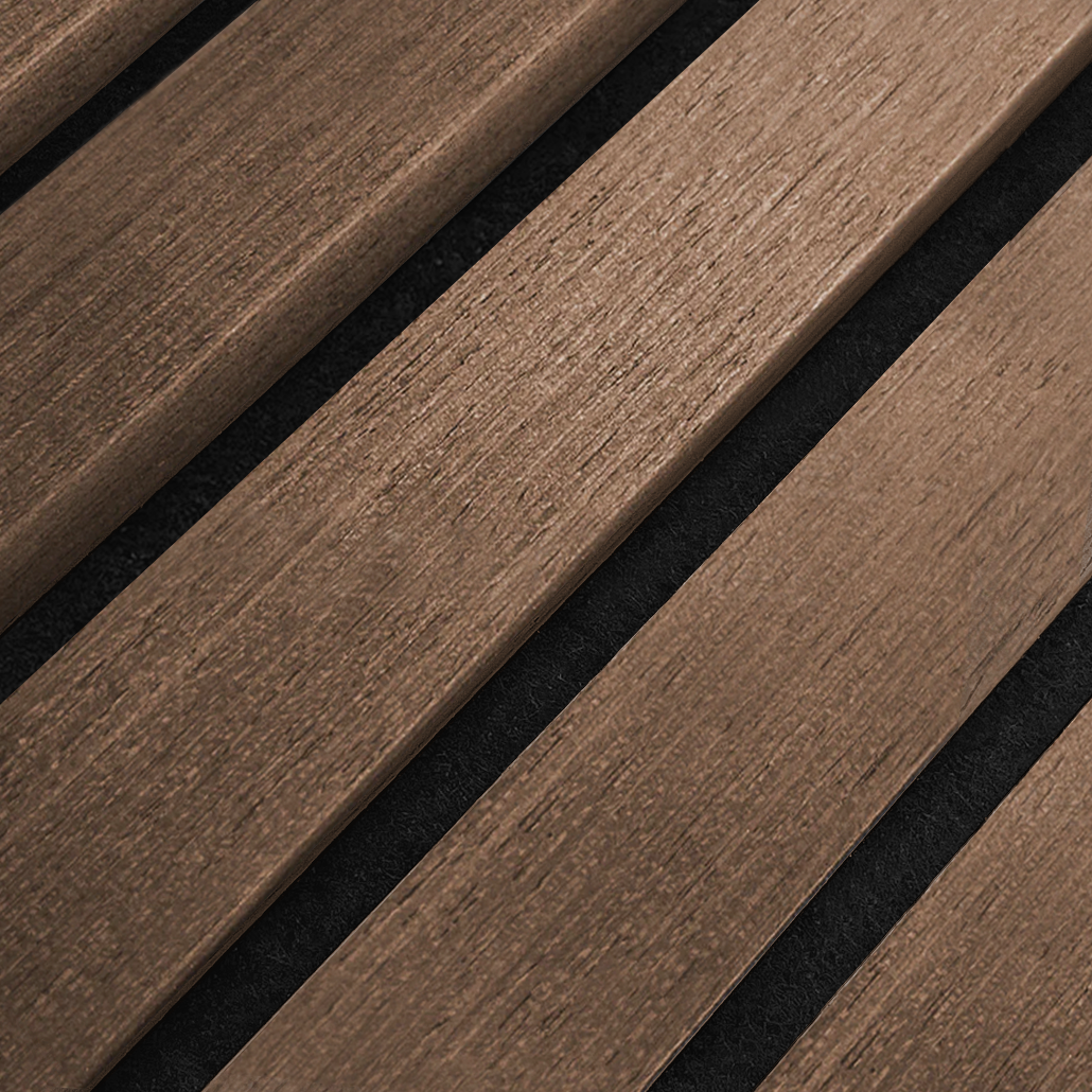 Akustikpaneele Eiche Geräuchert | 240 cm x 60 cm | Dreiseitig Echtholzfurnier - detail view 2