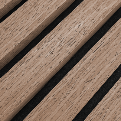 Akustikpaneele Mokka | 240 cm x 60 cm | Dreiseitig Echtholzfurnier - detail view 2