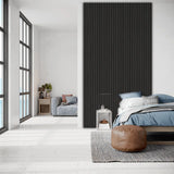 Akustikpaneel Schwarze Eiche | 240 cm x 60 cm | Einseitiges Echtholzfurnier