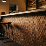 Holz Wandverkleidung Walnuss Velvet Mosaik-Look 3D | 31×30 cm