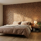 Holz Wandverkleidung Walnuss Velvet Mosaik-Look 3D | 31×30 cm