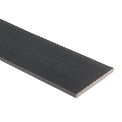 Fassadenbrett Schwarz 290CM | Abschlussbrett | Garten | 3D Holzmaserung
