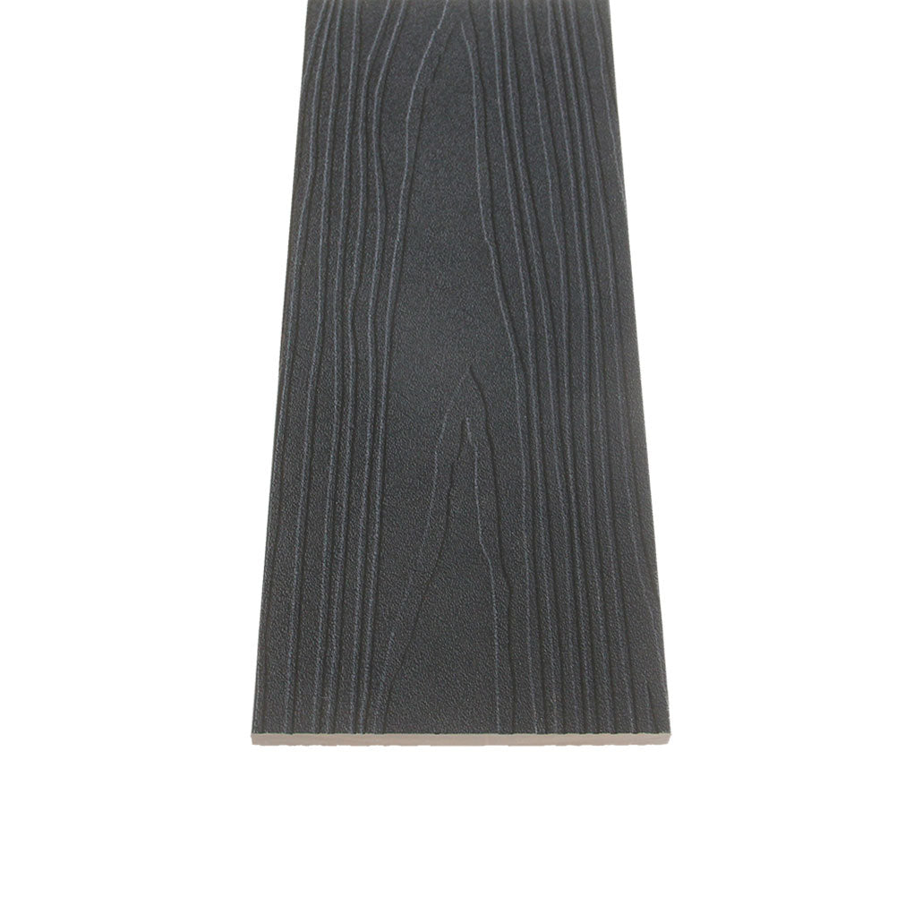Fassadenbrett Schwarz 290CM | Abschlussbrett | Garten | 3D Holzmaserung