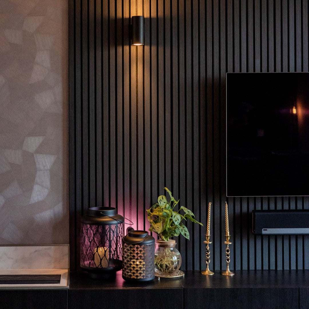 Akustikpaneele schwarze Eiche | 240 cm x 60 cm | Dreiseitig Echtholzfurnier - detail view 4