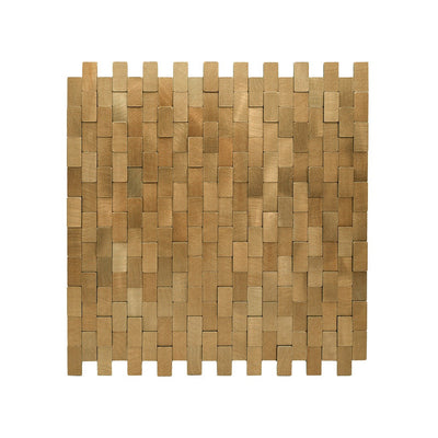 Selbstklebende Mosaikfliesen Metall | Riemchen 3D Gold | 30×29,8 cm | Küche, Bad & WC
