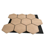 Hexagonpaneel Natur Eiche 81CM | Akustik | Wanddekoration | Sechseck-Form