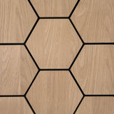 Hexagonpaneel Natur Eiche 81CM | Akustik | Wanddekoration | Sechseck-Form