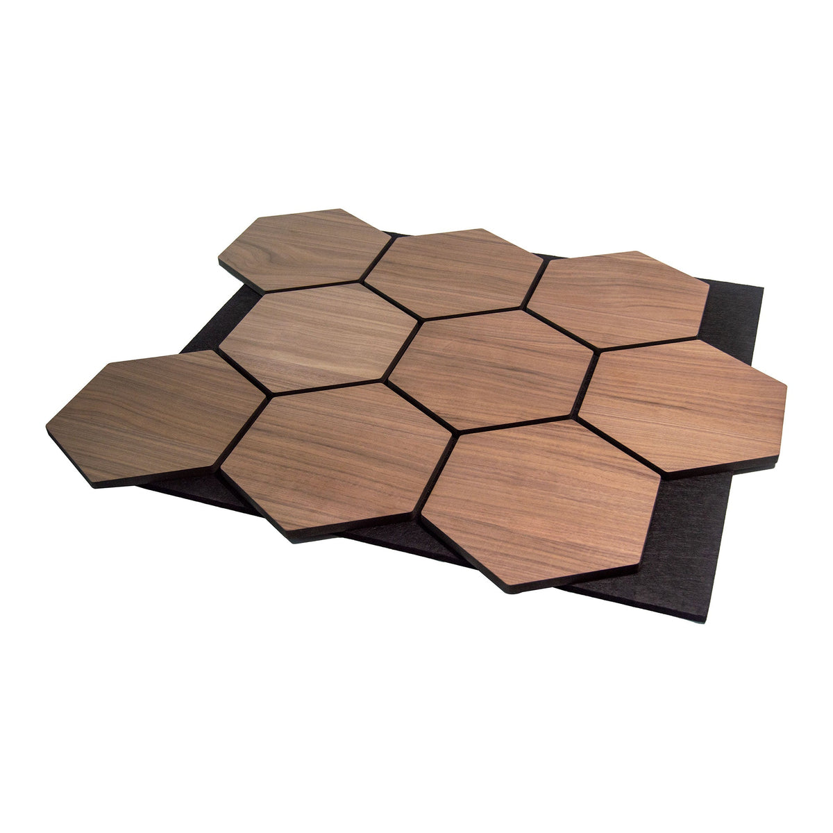 Hexagonpaneel Walnuss 81CM | Akustik | Wanddekoration | Sechseck-Form