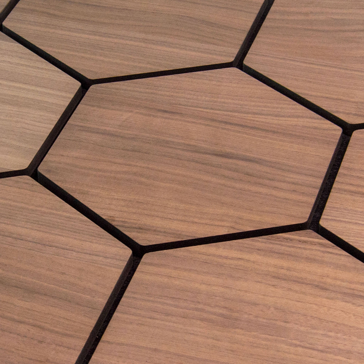 Hexagonpaneel Walnuss 81CM | Akustik | Wanddekoration | Sechseck-Form