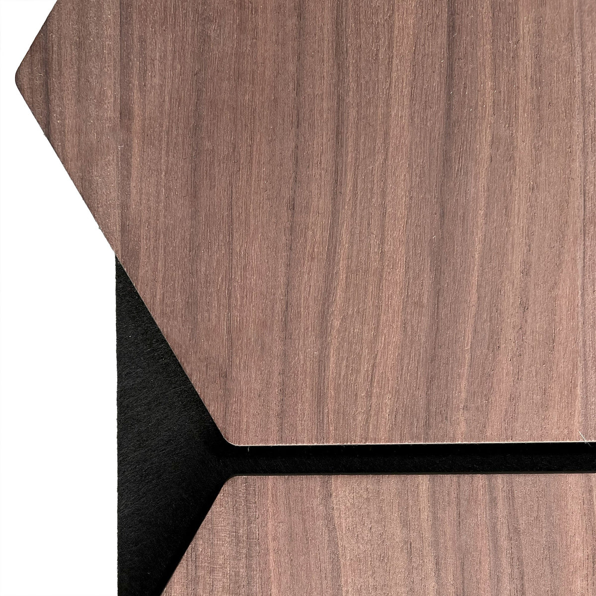Hexagonpaneel Walnuss 81CM | Akustik | Wanddekoration | Sechseck-Form
