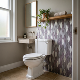 Selbstklebende Mosaikfliesen Metall | Picket Lila | 30×30 cm | Küche, Bad & WC