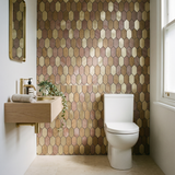 Selbstklebende Mosaikfliesen Metall | Picket Champagner | 30×30 cm | Küche, Bad & WC