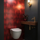 Selbstklebende Mosaikfliesen Metall | Bogen Rot | 28,8×29,8 cm | Küche, Bad & WC